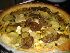 Tarte courgettes, aubergine et feta