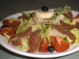 Salade au ch�vre et  magrets