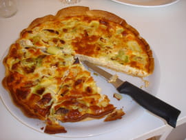 Quiche au crabe et aux poireaux
