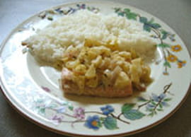 Pav�s de saumon aux pommes
