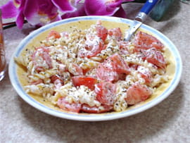 P�tes ti�des aux tomates et au ch�vre