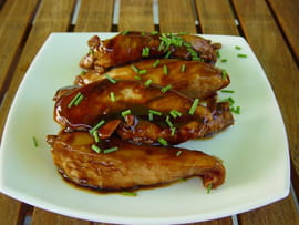 Aiguillettes de poulet laqu�es