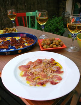 Carpaccio de thon rouge � la japonaise