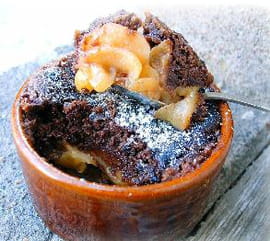 Crumble au chocolat et aux pommes