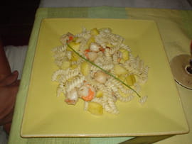 P�tes ti�des aux coquilles Saint-Jacques