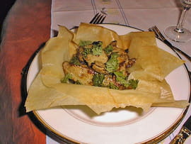 Croustillant de foie gras aux champignons des bois