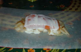 Saumon aux poires en papillottes