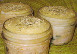 Hachis de saumon aux petits l�gumes