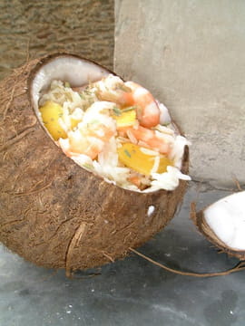Salade noix de coco et crevettes