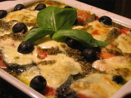 Lasagnes tomates mozzarella au pesto