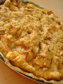 Tarte aux pommes fa�on crumble