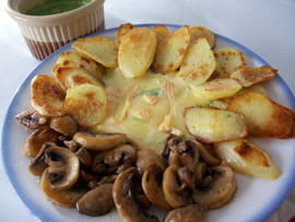 Munster � la cr�me de persil et champignons