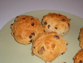Petits pains au fromage blanc et aux raisins