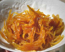 Confit d �corces de mandarines au miel