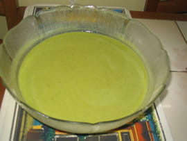 Velout� courgettes, petits pois et Vache qui rit