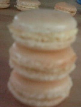 Macarons coco, ganache chocolat blanc-noix de coco