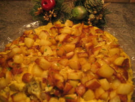Omelette aux pommes de terre et aux herbes