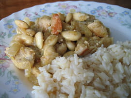 Fricass�e de dinde aux amandes