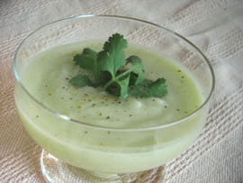 Velout� de jade (courgettes et patates douces)