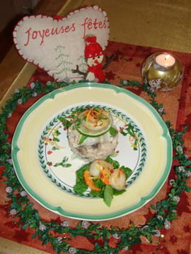 Duo filets de sole et Saint-Jacques � la champenoise