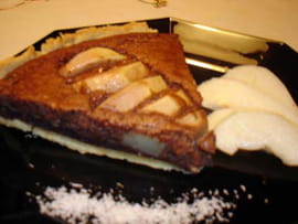 Tarte choc et poires