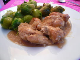 Filets de poulet, sauce au foie gras