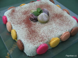 Fondant de banane aux macarons