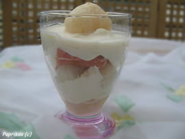 Tiramisu au litchi et � la rose