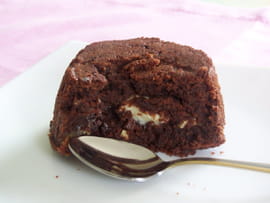 Fondant au chocolat coeur blanc