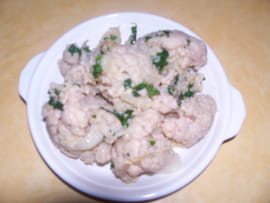 Chou-fleur chaud en salade