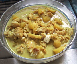 Curry de poisson au lait de coco