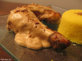Poulet sauce miel aux �clats d amande
