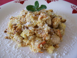 Curry de poulet en crumble