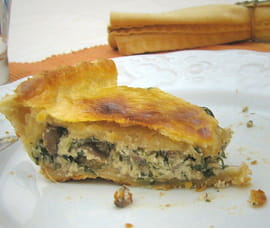 Tourte champignons �pinards