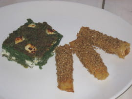 Roul�s de  saumon aux graines de s�same