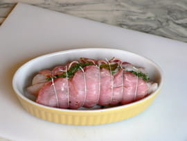 R�ti  de lotte au bacon