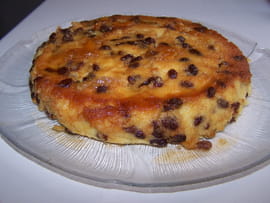 G�teau de semoule aux raisins et caramel