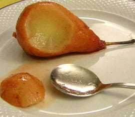 Poires glac�es aux �pices