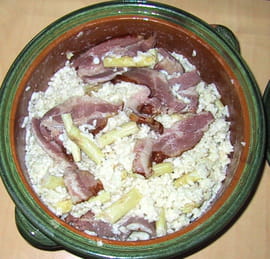 Risotto aux asperges et au lard