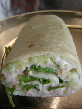 Wraps crabe-concombre