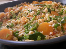Riz complet aux petits l�gumes