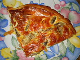 Quiche poulet-champignons
