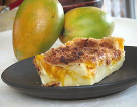 Clafoutis aux mangues et streusel noix de coco