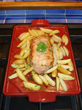 Magret de canard au miel et aux zestes d orange et ses petites pommes de terre saut�es