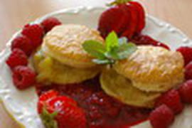 Petits feuillet�s rhubarbe - framboise