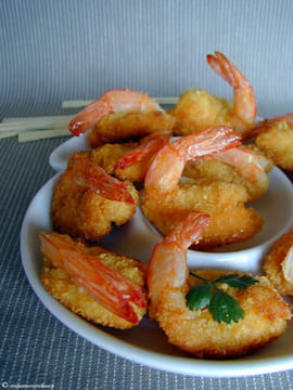 Crevettes croquantes, sauce � l abricot