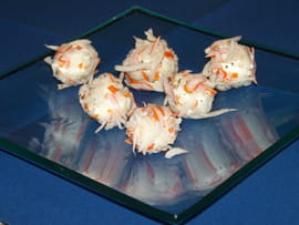 Amuse-bouches de surimi au fromage frais