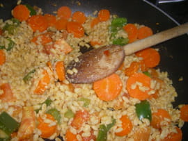 Bl� au cumin et petits l�gumes