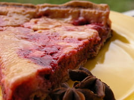 Tarte citron fourr�e aux framboises