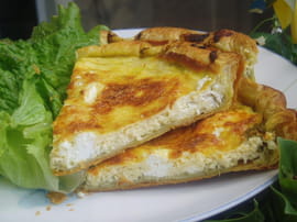 Tarte au ch�vre et au pesto